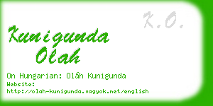kunigunda olah business card